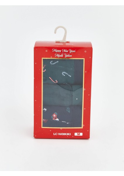 Yeni Sezon Standart Kalıp Yılbaşı Temalı Erkek Boxer 3'lü fiyatları