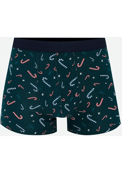 Yeni Sezon Standart Kalıp Yılbaşı Temalı Erkek Boxer 3'lü modelleri