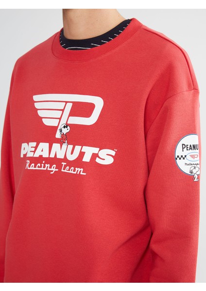 Yeni Sezon Bisiklet Yaka Snoopy Baskılı Erkek Sweatshirt modelleri