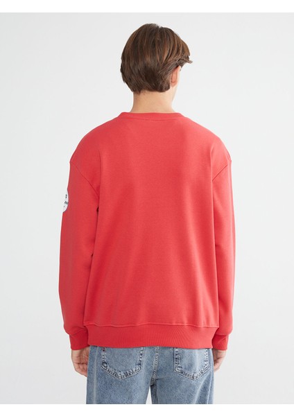 Yeni Sezon Bisiklet Yaka Snoopy Baskılı Erkek Sweatshirt fırsatları