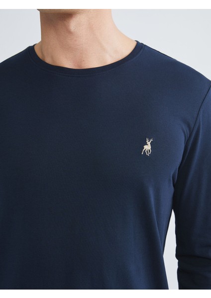 Yeni Sezon Bisiklet Yaka Erkek Pijama Takımı modelleri