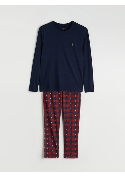 Yeni Sezon Bisiklet Yaka Erkek Pijama Takımı indirimleri