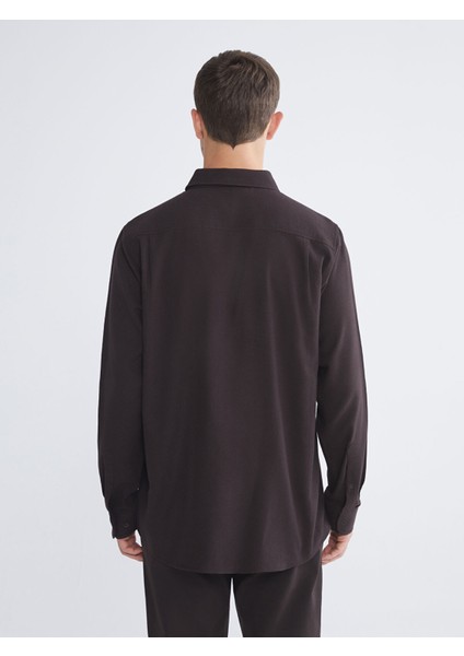 Yeni Sezon Regular Fit Uzun Kollu Gabardin Erkek Gömlek fırsatları