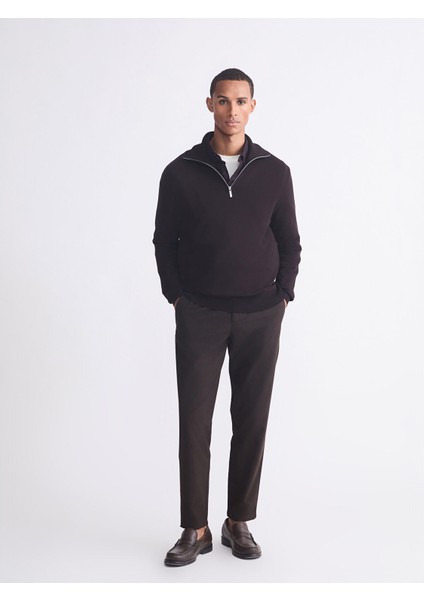 Yeni Sezon Fermuarlı Dik Yaka Erkek Triko Kazak fiyatları