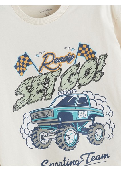 Yeni Sezon Bisiklet Yaka Baskılı Erkek Çocuk Tişört modelleri