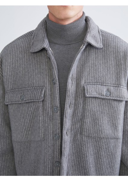 Yeni Sezon Rahat Kalıp Uzun Kollu Erkek Gömlek Ceket fırsatları