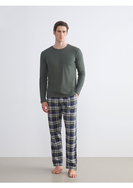 Yeni Sezon Ekose Erkek Pijama Altı