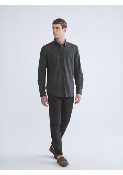 Yeni Sezon Regular Fit Uzun Kollu Gabardin Erkek Gömlek fiyatları