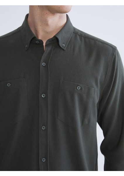 Yeni Sezon Regular Fit Uzun Kollu Gabardin Erkek Gömlek modelleri