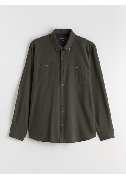 Yeni Sezon Regular Fit Uzun Kollu Gabardin Erkek Gömlek indirimleri
