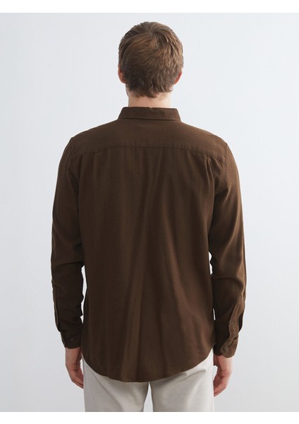 Yeni Sezon Regular Fit Uzun Kollu Gabardin Erkek Gömlek fırsatları