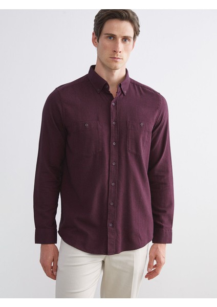 Yeni Sezon Regular Fit Uzun Kollu Gabardin Erkek Gömlek