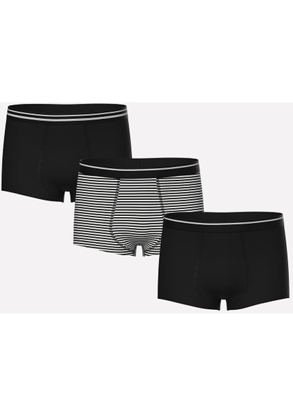 Yeni Sezon Çizgili Erkek Çocuk Boxer 3'lü