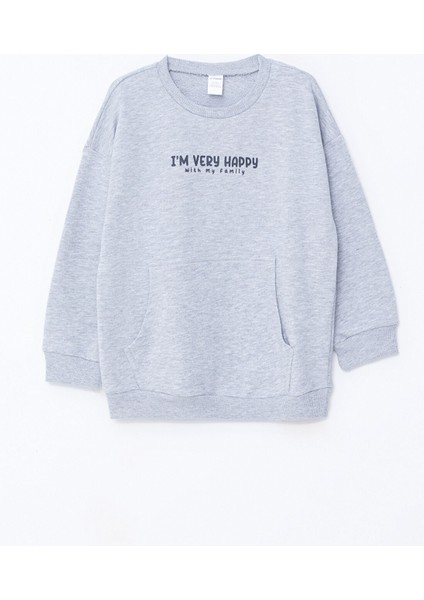 Yeni Sezon Bisiklet Yaka Baskılı Erkek Bebek Sweatshirt ve Eşofman Alt 2'li Takım fiyatları