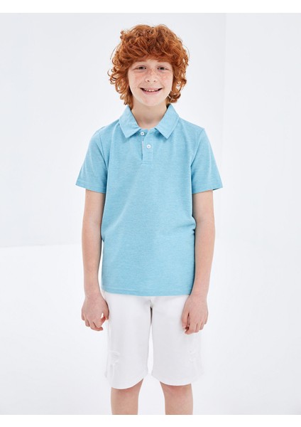 Yeni Sezon Polo Yaka Basic Kısa Kollu Erkek Çocuk Tişört fiyatları