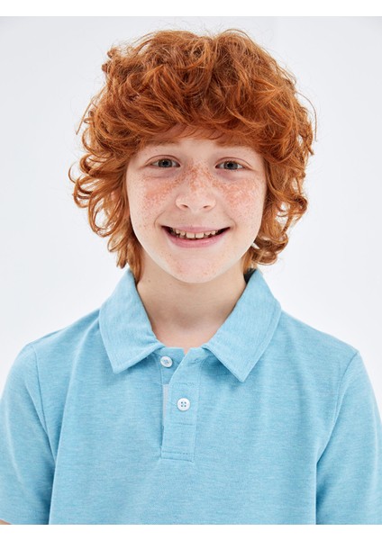 Yeni Sezon Polo Yaka Basic Kısa Kollu Erkek Çocuk Tişört modelleri