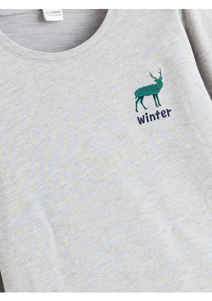 Yeni Sezon Bisiklet Yaka Erkek Çocuk Pijama Takımı modelleri