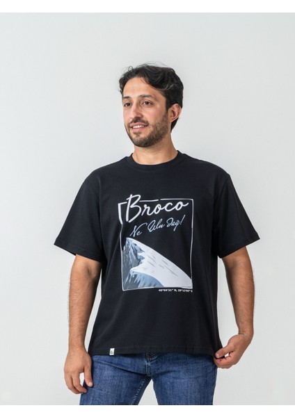 Unisex Erkek/kadın Oversize Bisiklet Yaka %100 Pamuk Uludağ Baskılı T-Shirt fiyatları