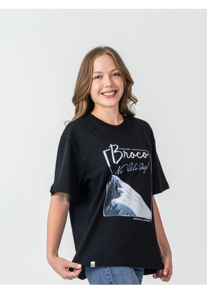 Unisex Erkek/kadın Oversize Bisiklet Yaka %100 Pamuk Uludağ Baskılı T-Shirt modelleri