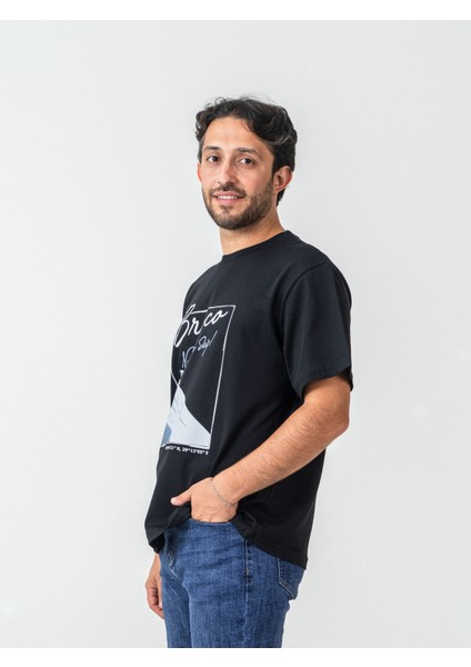 Unisex Erkek/kadın Oversize Bisiklet Yaka %100 Pamuk Uludağ Baskılı T-Shirt fırsatları