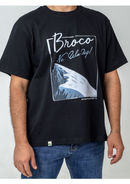 Unisex Erkek/kadın Oversize Bisiklet Yaka %100 Pamuk Uludağ Baskılı T-Shirt indirimleri