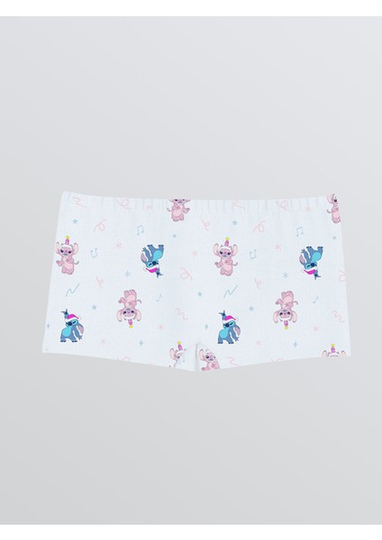 Yeni Sezon Stitch ve Angel Baskılı Kız Çocuk Boxer 3'lü modelleri