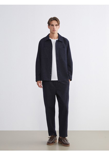 Yeni Sezon Standart Kalıp Armürlü Erkek Pantolon