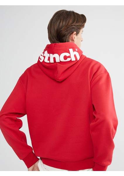 Yeni Sezon Uzun Kollu Baskılı Erkek Kalın Hoodie