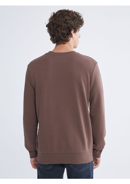 Yeni Sezon Bisiklet Yaka Baskılı Erkek Sweatshirt fırsatları