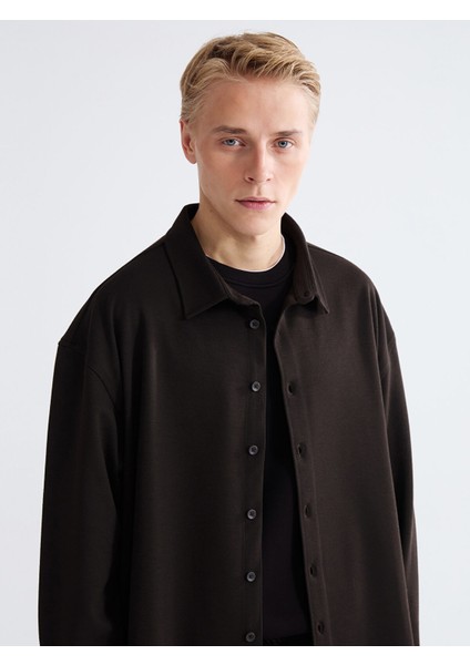 Yeni Sezon Büyük Beden Regular Fit Uzun Kollu Erkek Gömlek