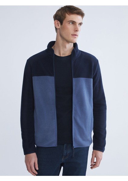 Yeni Sezon Dik Yaka Polar Erkek Fermuarlı Sweatshirt