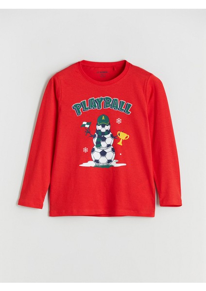 Yeni Sezon Bisiklet Yaka Baskılı Erkek Çocuk Pijama Takımı fiyatları