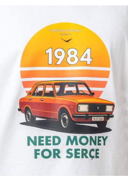 Unisex Erkek/kadın Oversize Bisiklet Yaka %100 Pamuk Serçe Baskılı T-Shirt indirimleri