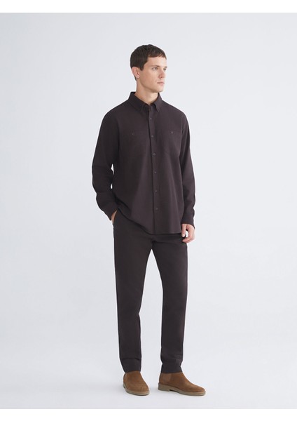 Yeni Sezon Regular Fit Uzun Kollu Gabardin Erkek Gömlek fiyatları