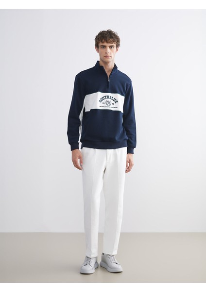 Yeni Sezon Dik Yaka Baskılı Erkek Sweatshirt fiyatları