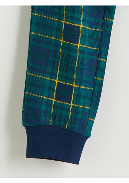 Yeni Sezon Beli Lastikli Ekose Erkek Çocuk Pijama Alt modelleri