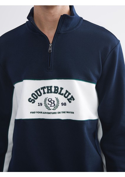 Yeni Sezon Dik Yaka Baskılı Erkek Sweatshirt modelleri