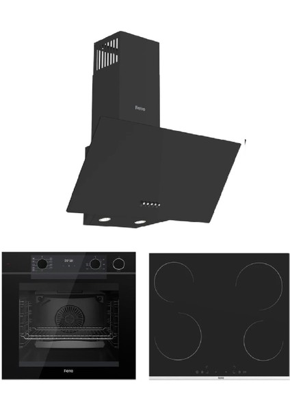 Fryart-Steam Serisi (QEP64CS MS261 Elektirikli Ocak D086) Ankastre Set