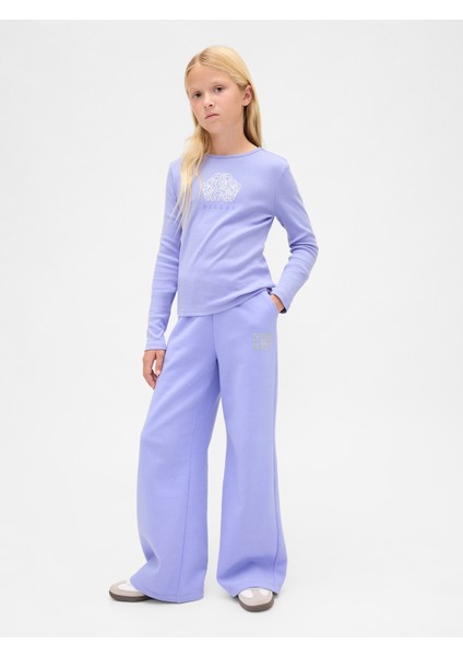 Kız Çocuk Mor Wicked Grafik T-Shirt modelleri