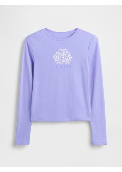Kız Çocuk Mor Wicked Grafik T-Shirt indirimleri