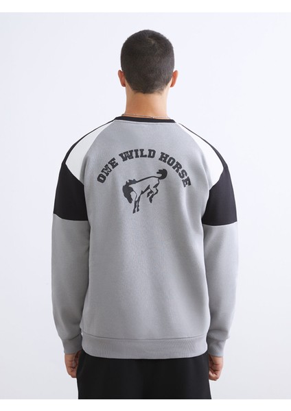 Yeni Sezon V Yaka Ford Baskılı Erkek Sweatshirt fırsatları