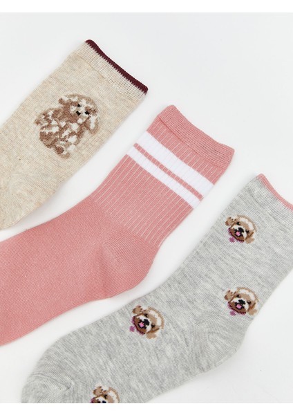 Yeni Sezon Desenli Kız Çocuk Soket Çorap 5'li fiyatları