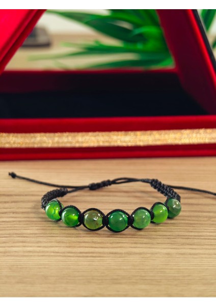 Makrome Bileklik El Yapımı Doğaltaş Makrome Örme Bileklik Akik Taşı, Lapis Taşı, Hematit Taşı fırsatları