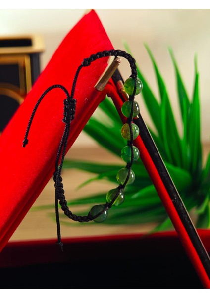 Makrome Bileklik El Yapımı Doğaltaş Makrome Örme Bileklik Akik Taşı, Lapis Taşı, Hematit Taşı