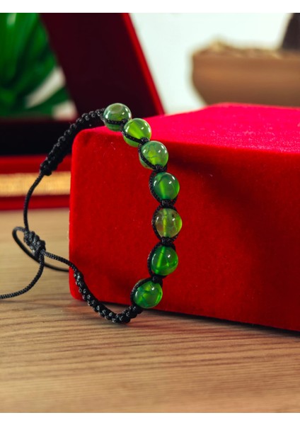 Makrome Bileklik El Yapımı Doğaltaş Makrome Örme Bileklik Akik Taşı, Lapis Taşı, Hematit Taşı