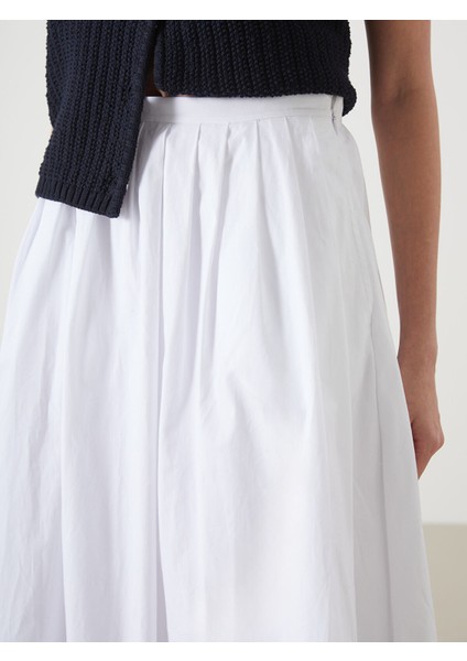 Yeni Sezon Beli Lastikli Saten Kadın Pileli Etek fırsatları