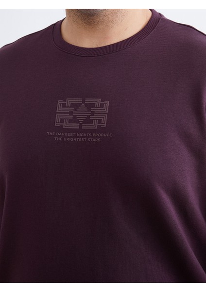 Yeni Sezon Bisiklet Yaka Baskılı Erkek Sweatshirt modelleri