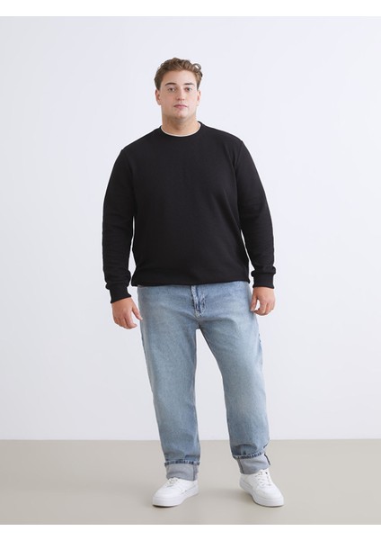 Yeni Sezon Büyük Beden Bisiklet Yaka Erkek Sweatshirt fiyatları