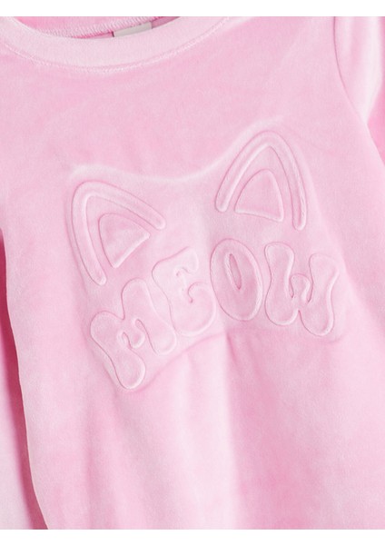 Yeni Sezon Bisiklet Yaka Fiyonk Desenli Kız Çocuk Pijama Üst modelleri