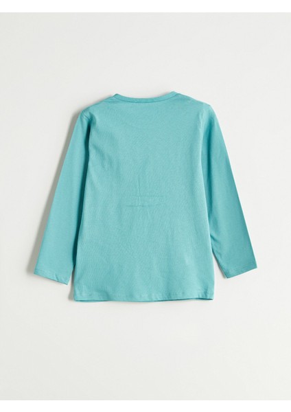 Yeni Sezon Bisiklet Yaka Baskılı Uzun Kollu Erkek Çocuk Tişört modelleri